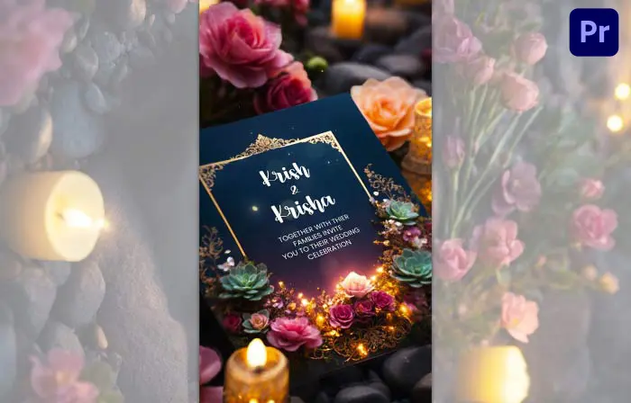 Elegant Design 3D Floral Wedding Invitation Instagram Story